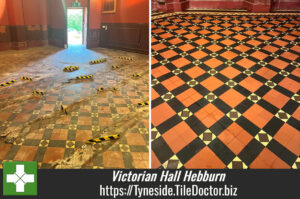 Large Victorian Tiled Hall Floor Restoration Hebburn