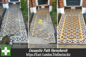 Victorian Encaustic Tiled Pathway Restoration Hornchurch